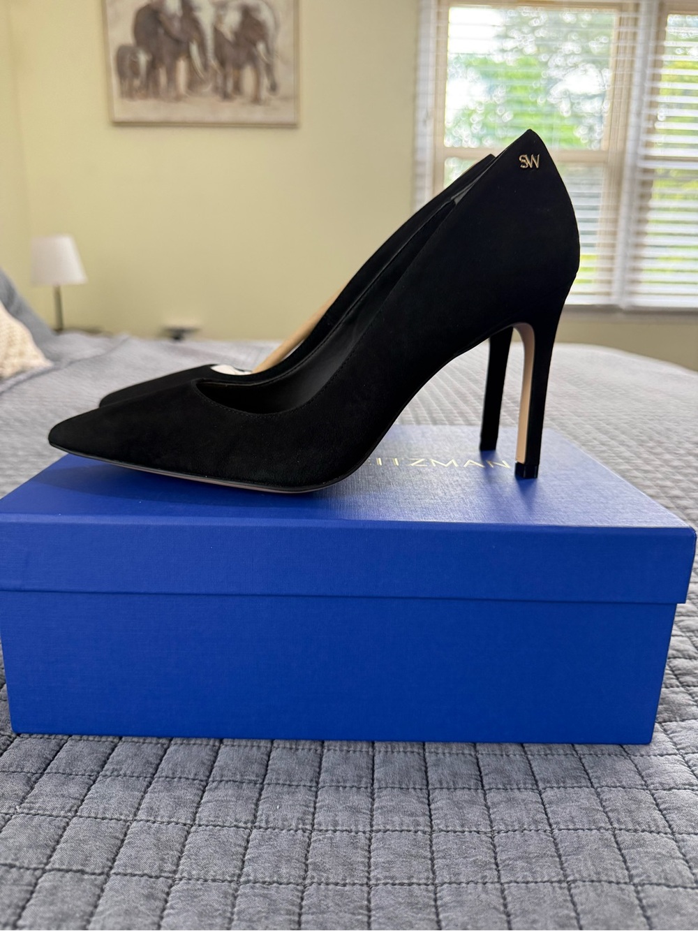 Stuart Weitzman Suede Leigh 95 Heels